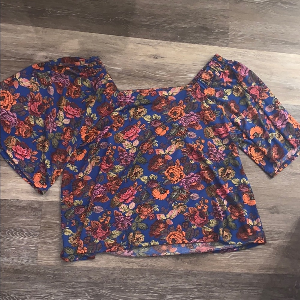 Off-the-shoulder floral top